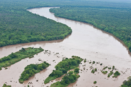 The Mekong River: The Mekong winds 4,800 kilometers down to the South China Sea Photograph © WWF Greater Mekong